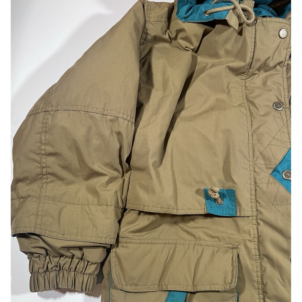 Vintage 80s/90s East West Colorblock Hooded Ski Parka Jacket Men's Large - Picture 5 of 13
